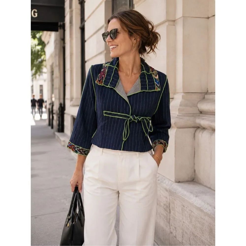 Anya SF Artisan Cardigan Jacket Women’s S/M Boho Funky Vintage